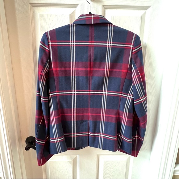 ⭐️ Tommy Hilfiger Plaid 2 Button Blazer Jacket size 8 - Picture 4 of 12